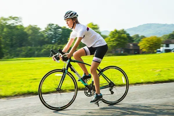 Landung mit dem Fahrrad