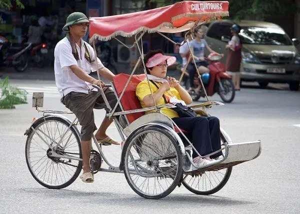 Zweck von Fahrrad-Rikschas