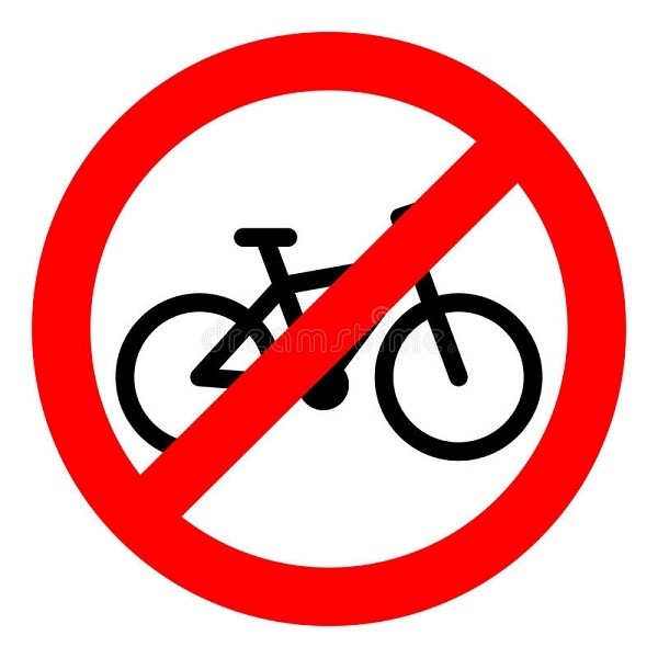 Verbote für Radfahrer