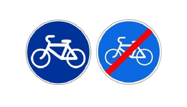 ein Verbot des Fahrradverkehrs